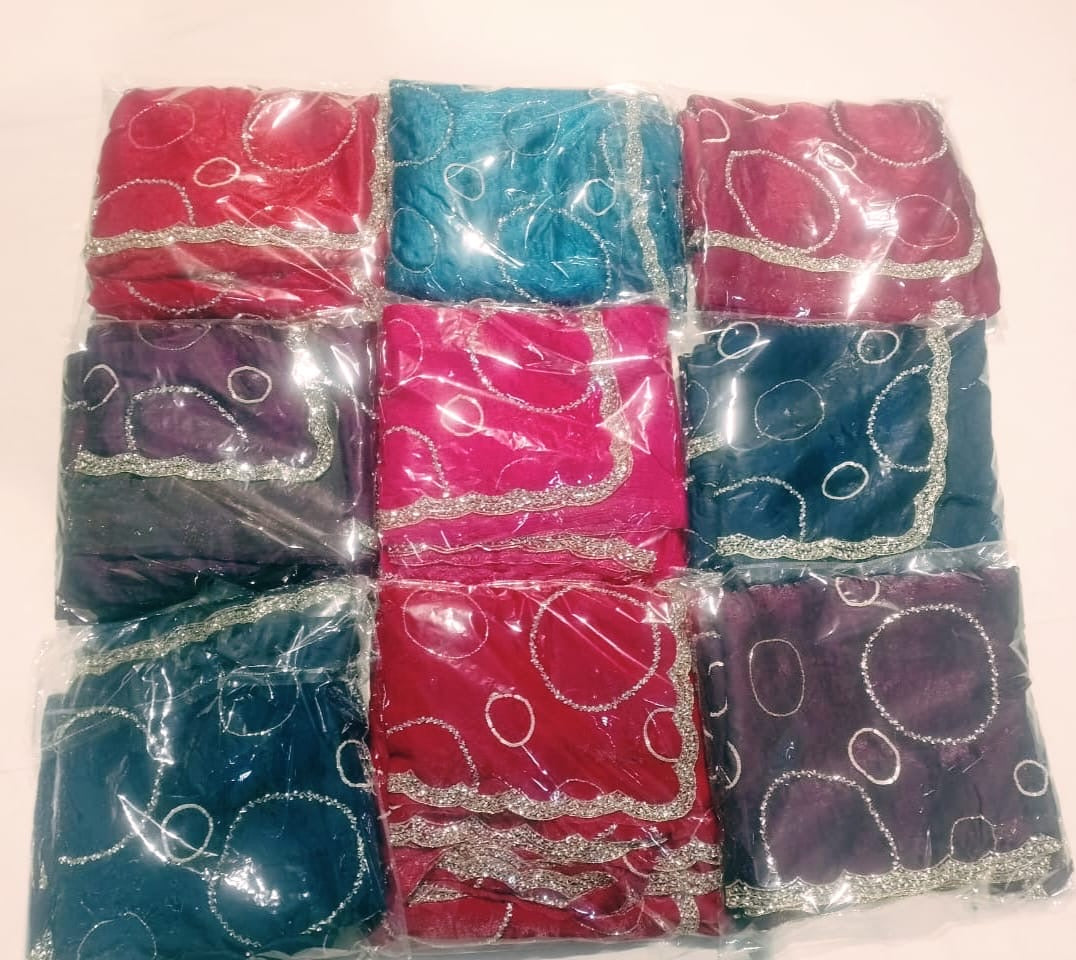 Fendi fabric with diamond stone handwork