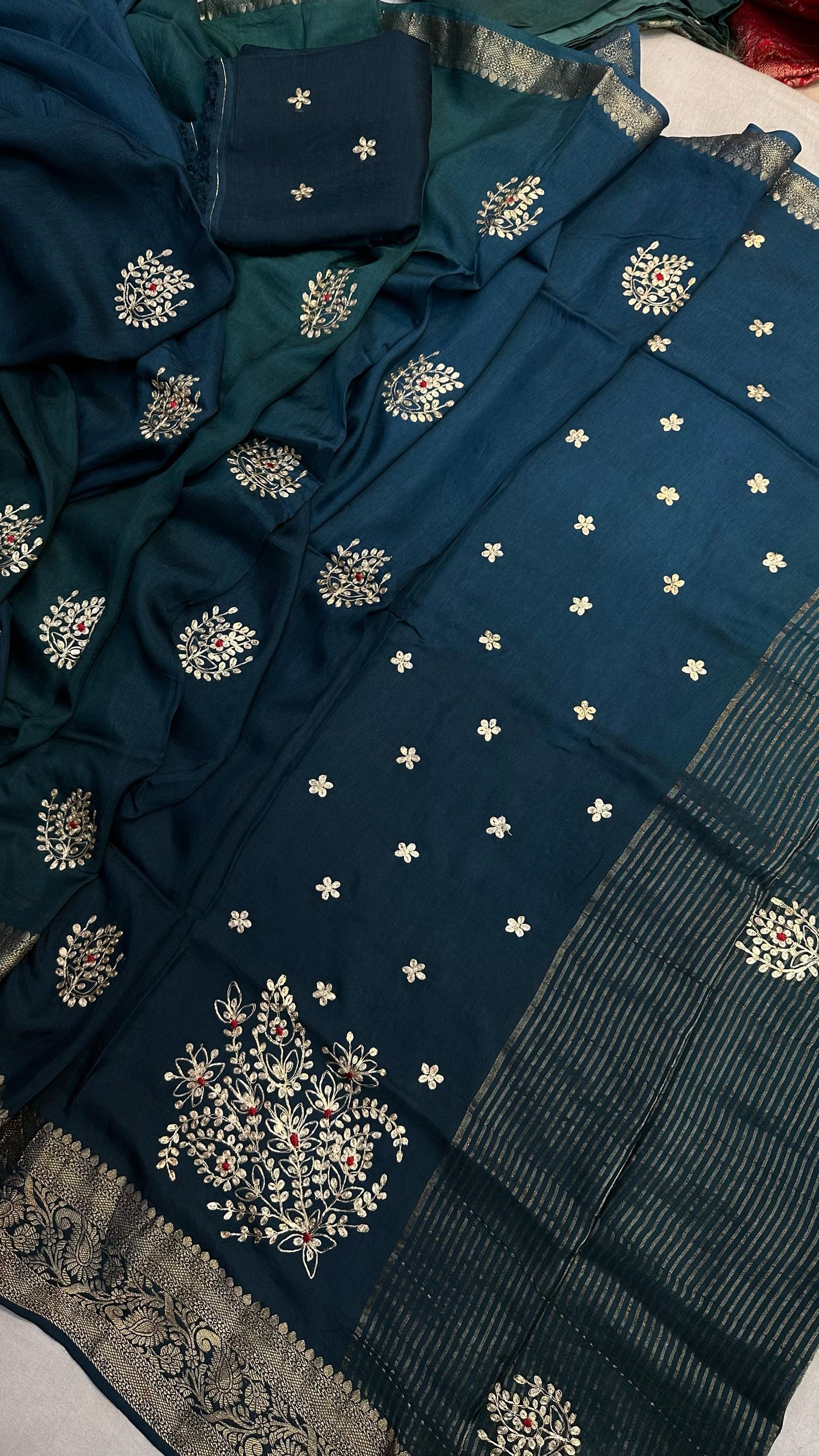 Fabric pure moonga silk jari saree