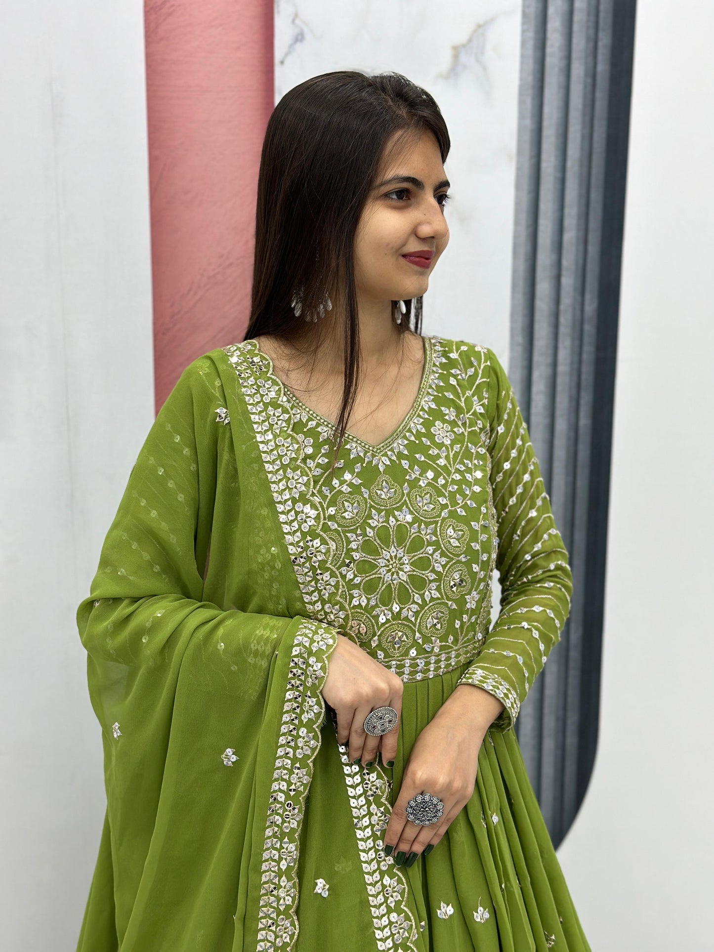 Heavy Fox Georgette gown