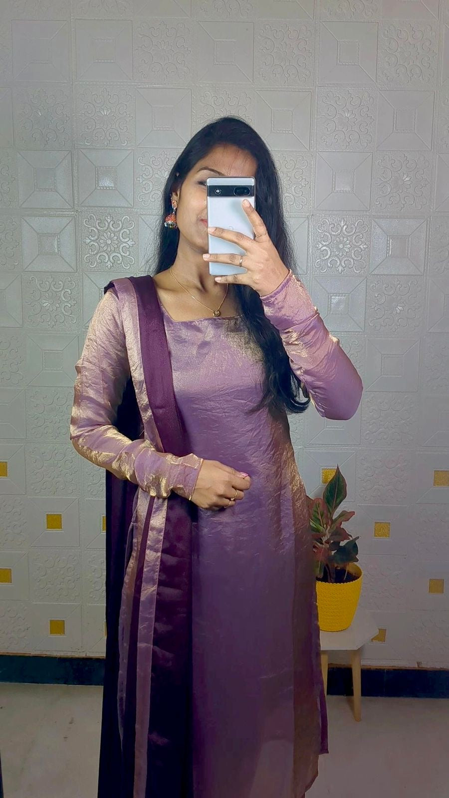 Soft space silk suit set