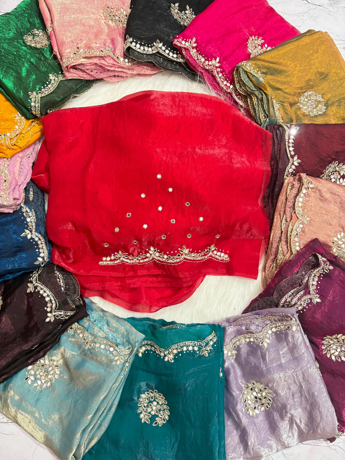 Fendi saree with diamond stone handwork