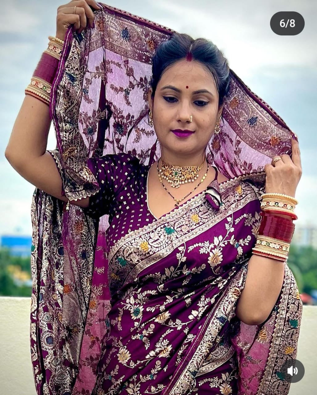 Banarasi cotton silk saree with jari weaving