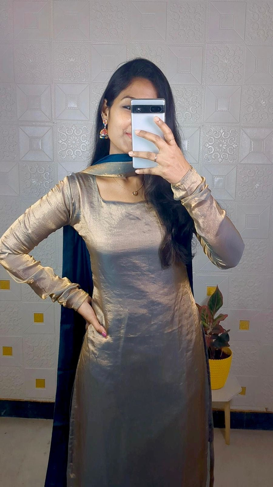 Soft space silk suit set