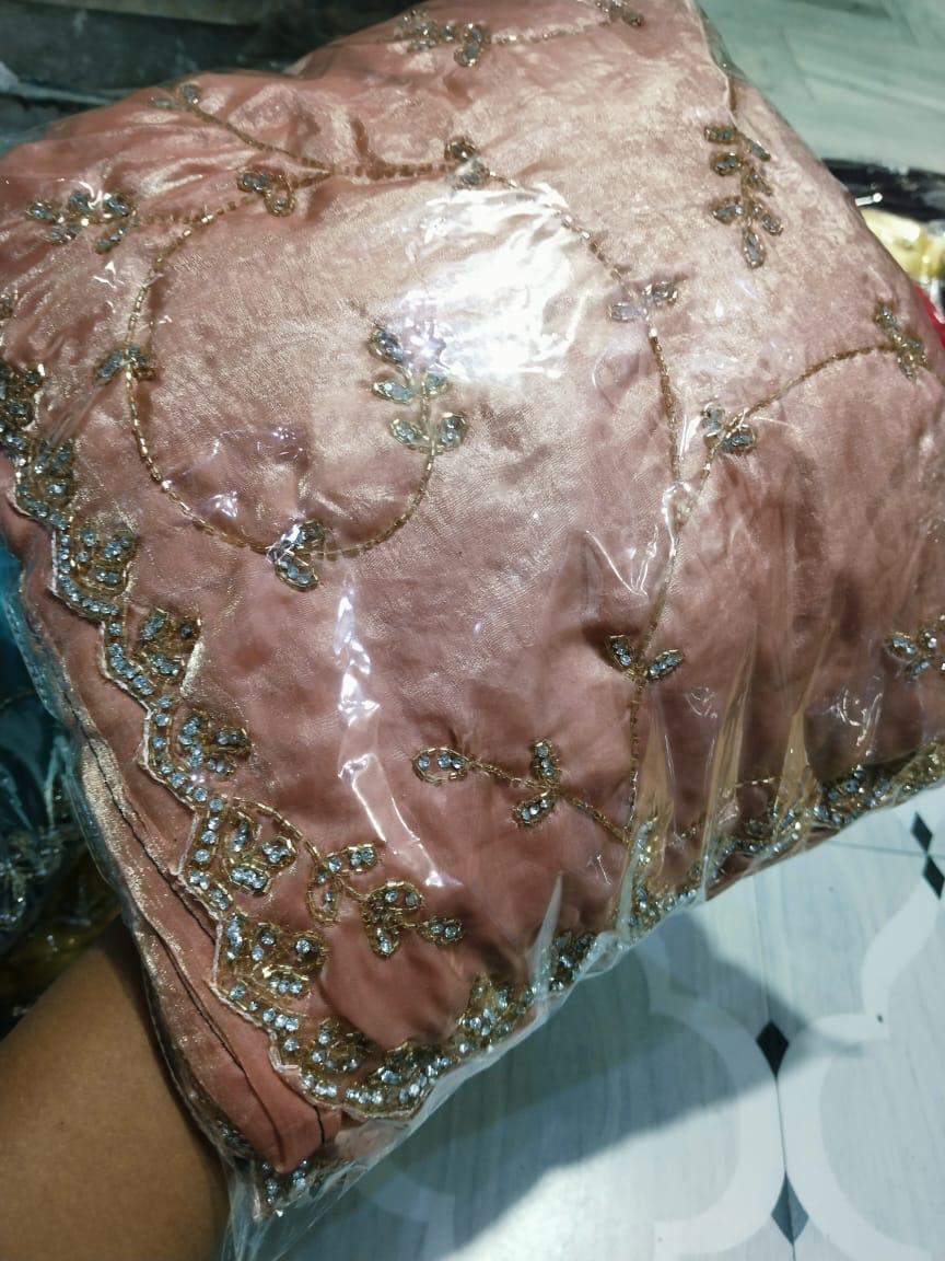 Fendy Silk designer saree with diamond stone handwork