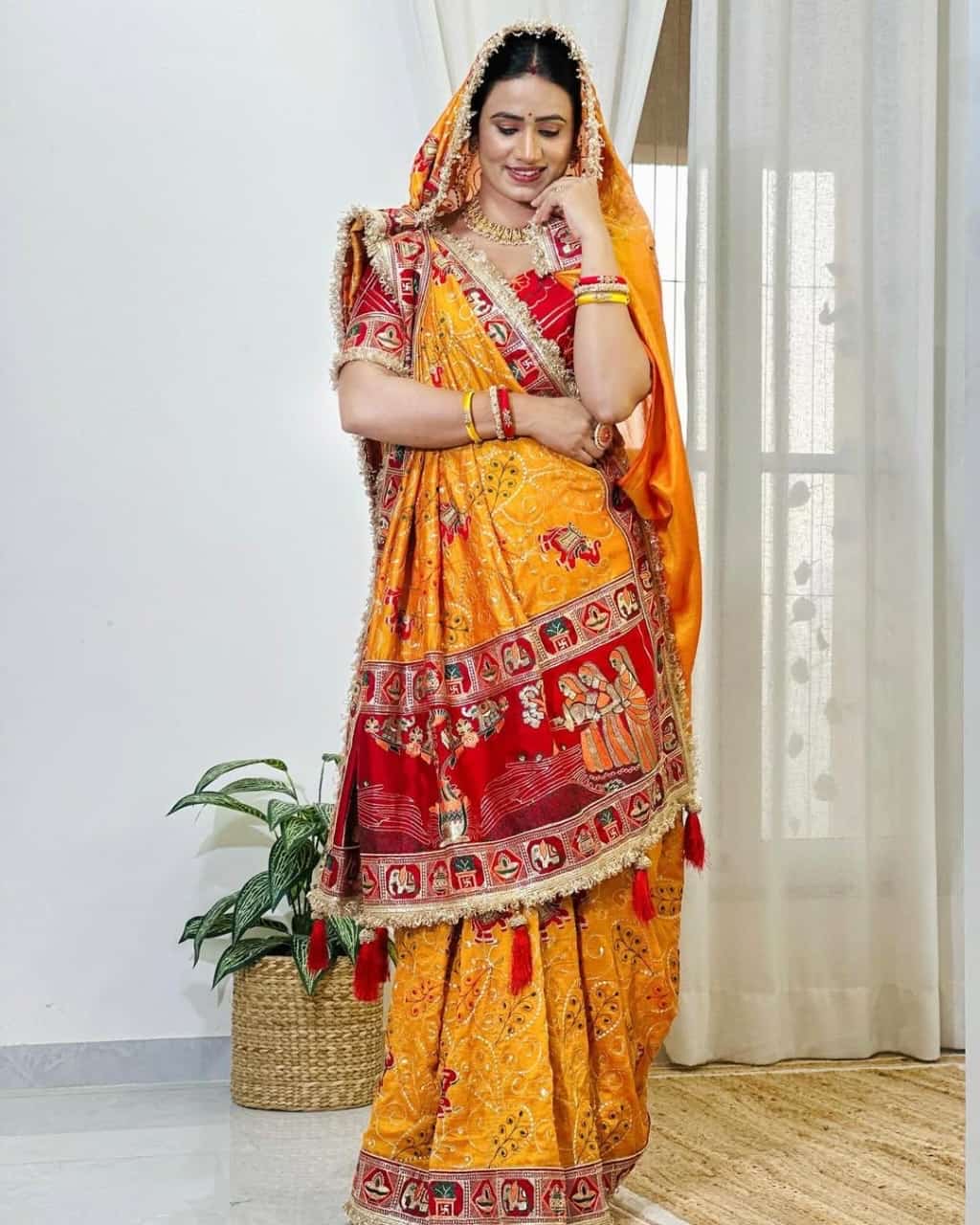 Heavy Vichitra Silk saree