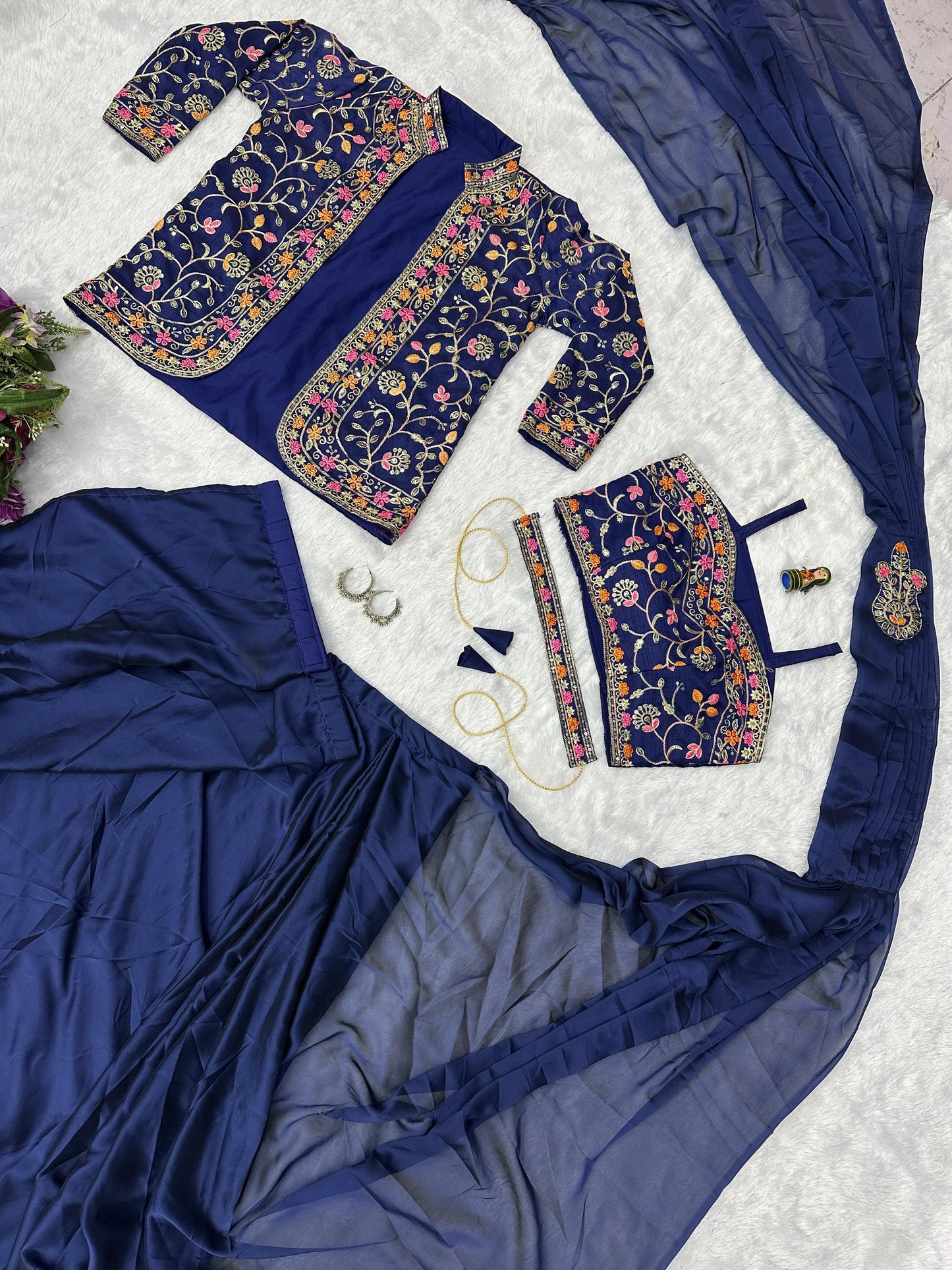 Ready To Wear Saree With Jacket