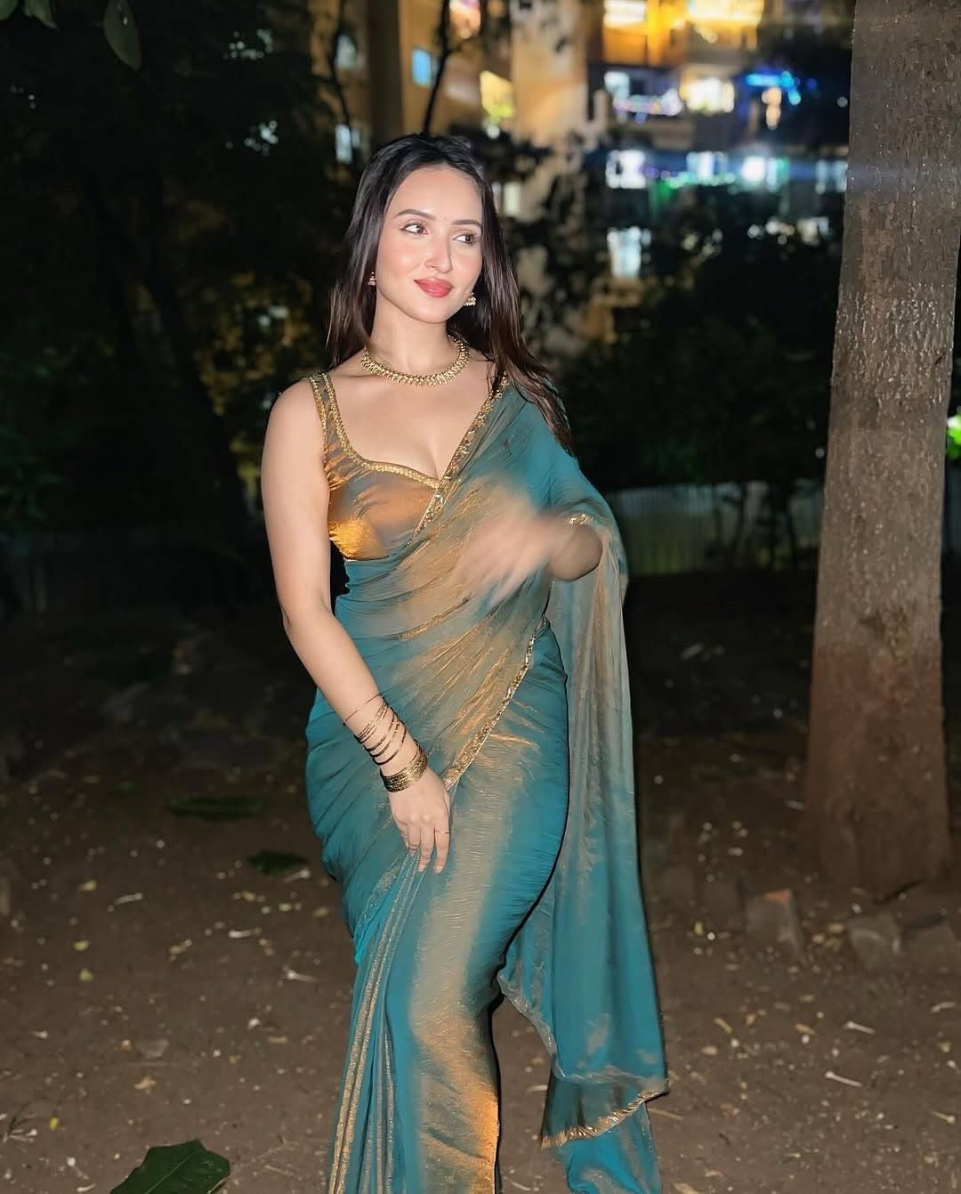 Two Tone Fendy Chiffone saree