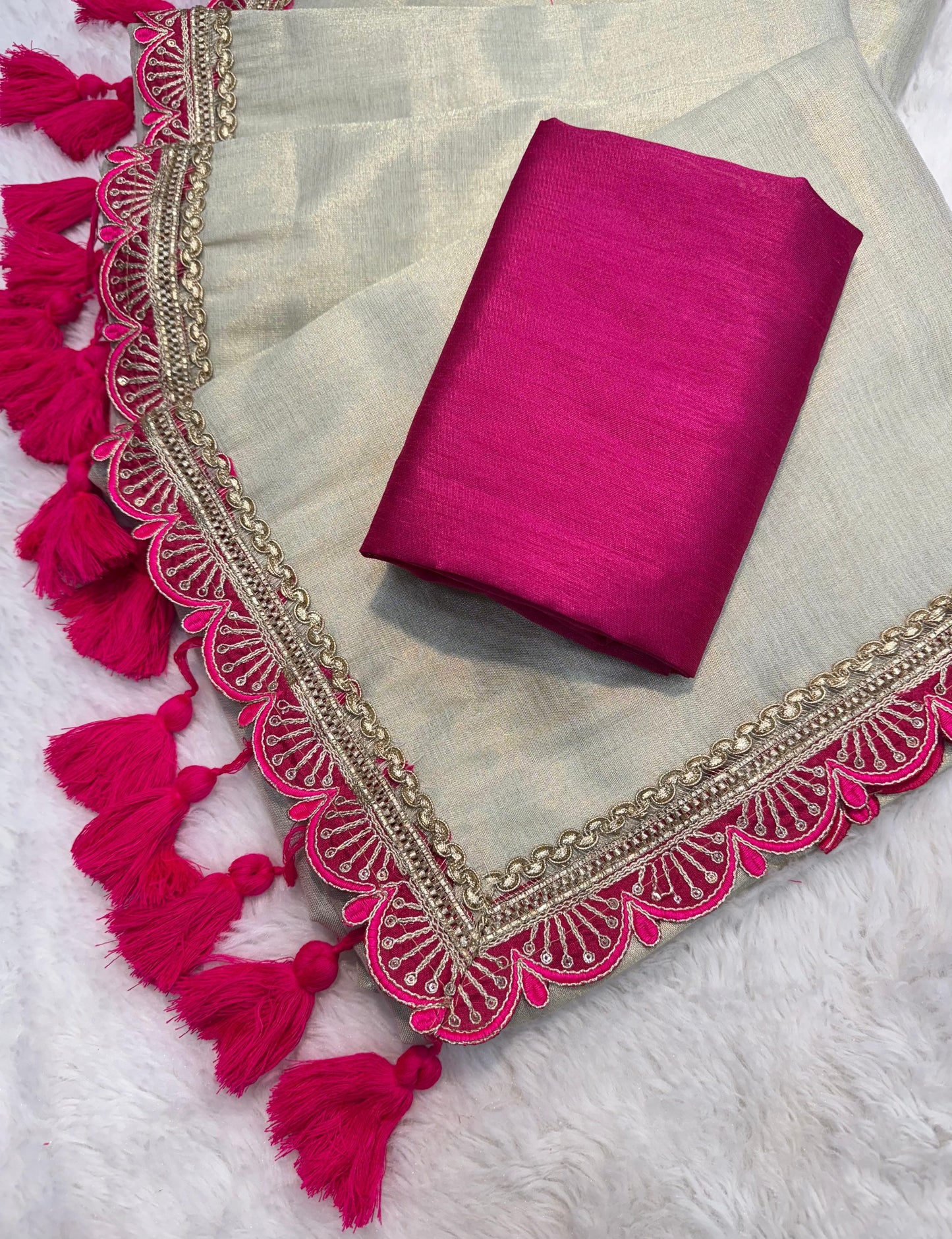 Golden Tissue Soft saree