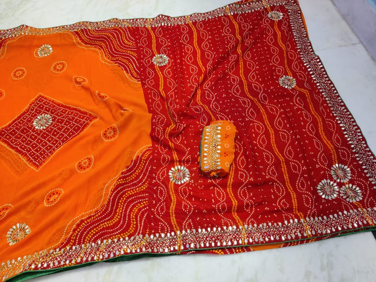 bandhej saree