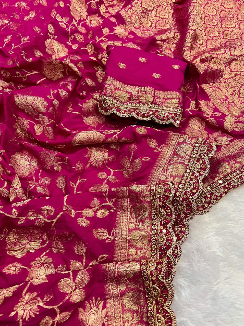 khaddi georgette designer saree in sabyasachi design