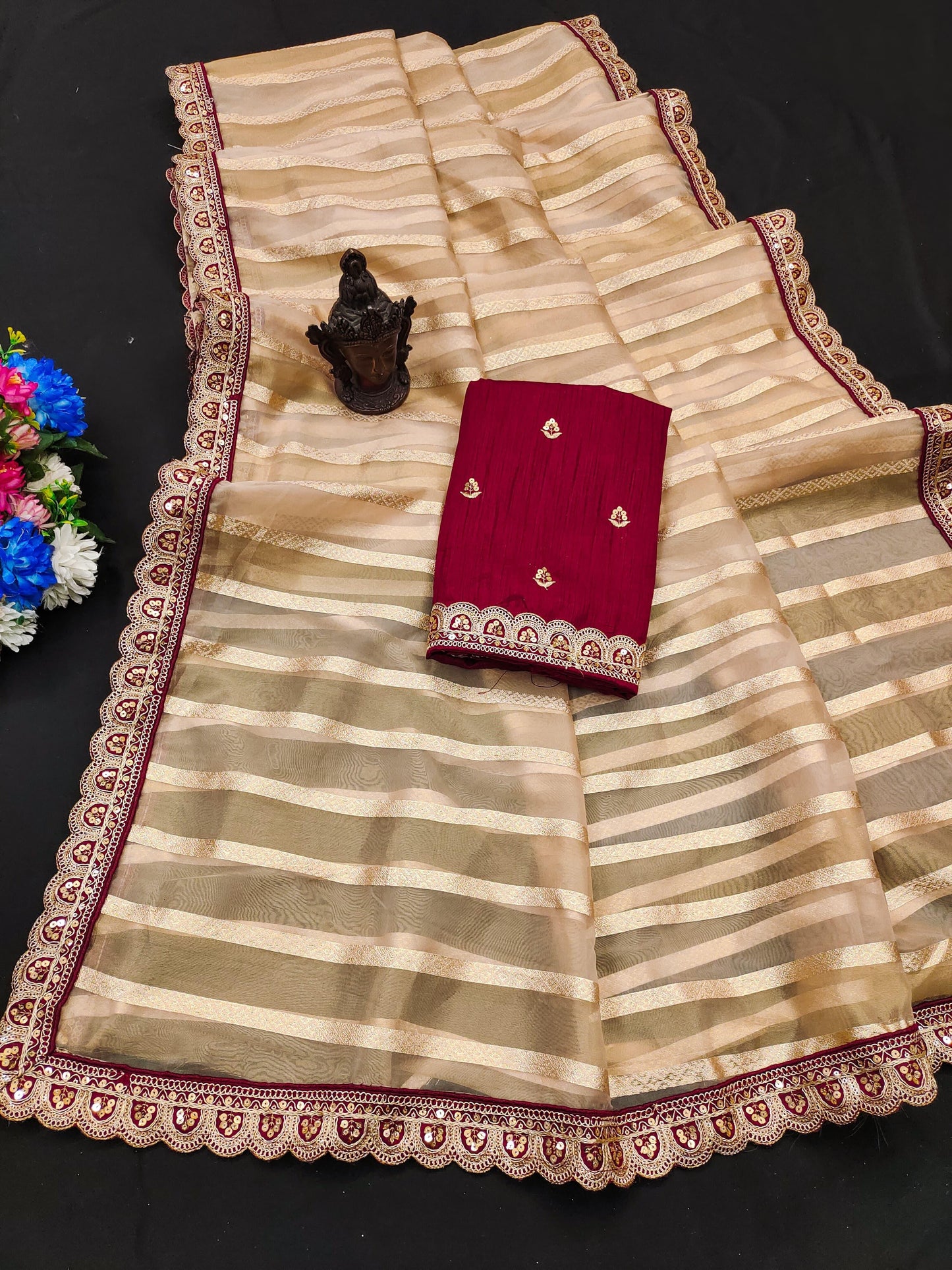 Pure banarasi soft organza silk