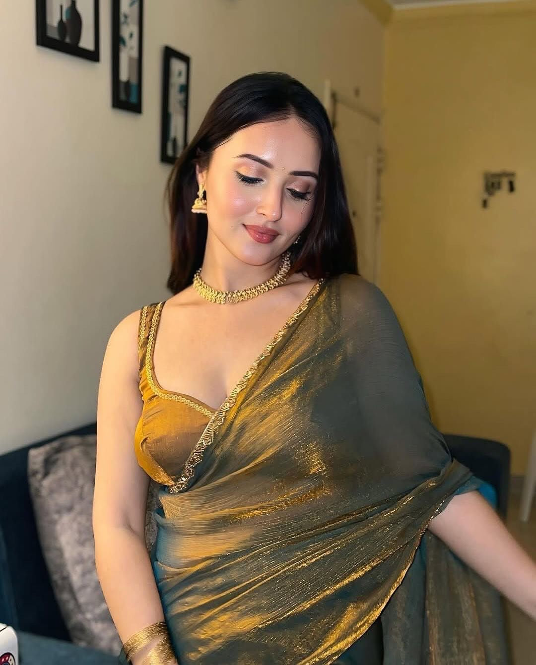 Two Tone Fendy Chiffone saree