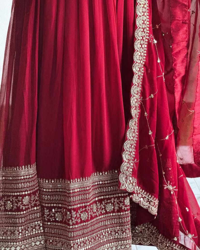 Georgette sequence work giwn with dupatts