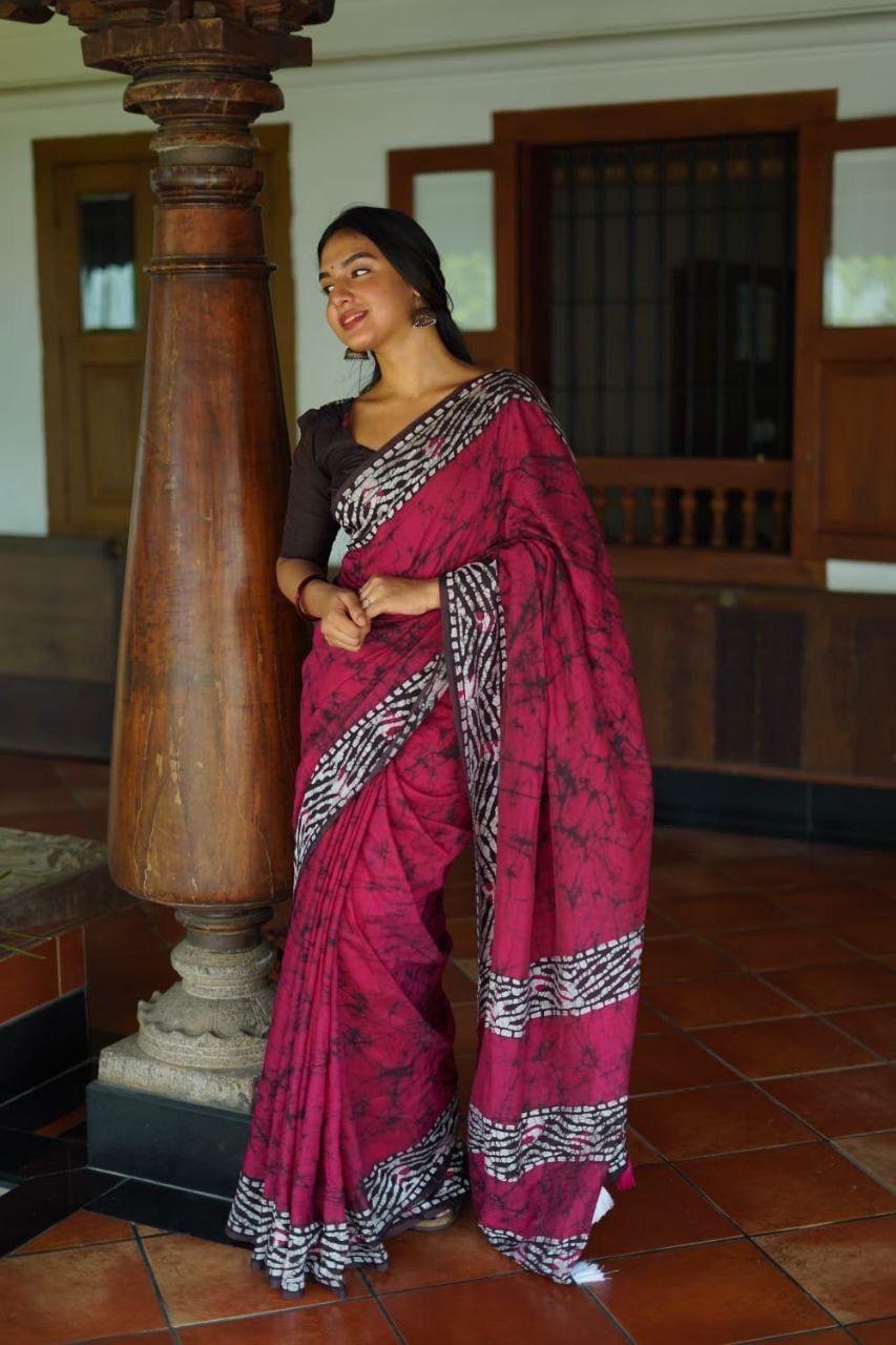 Pure Linen Saree