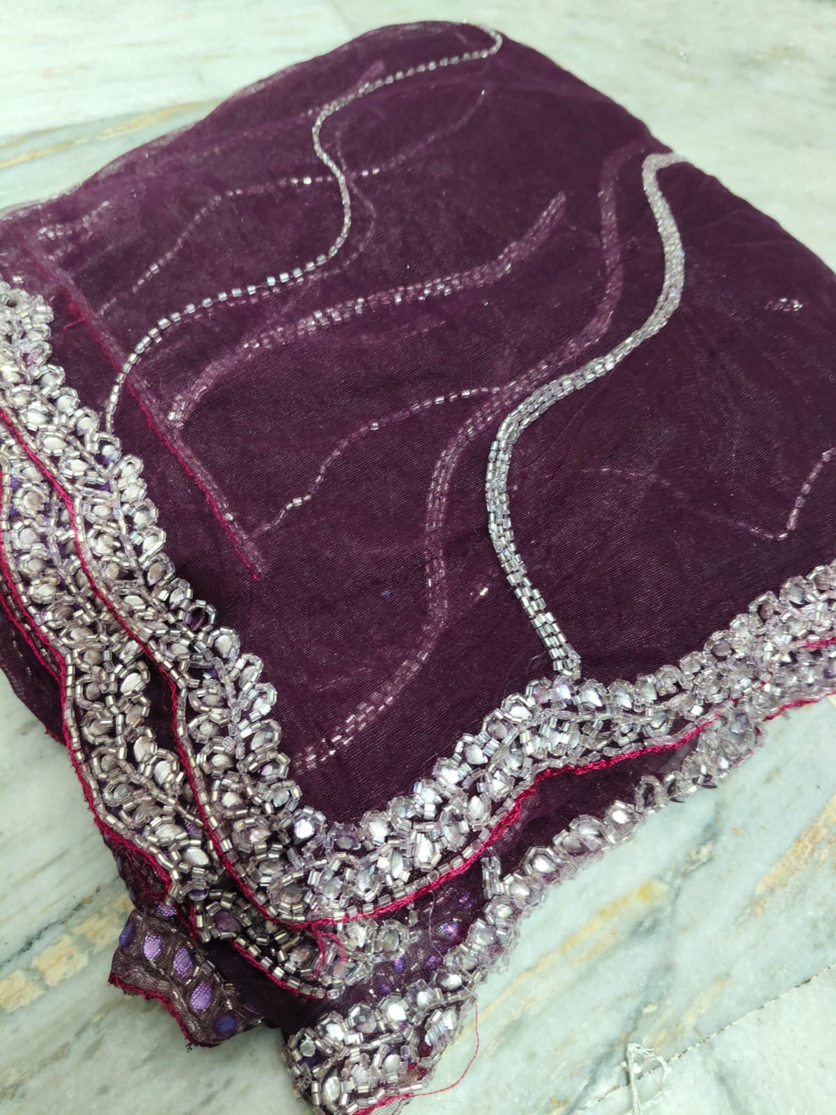 Payal design net handwork saree