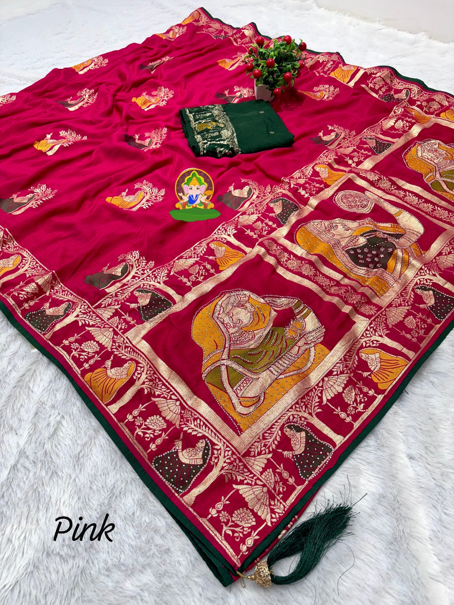 Dulhan Dola Viscose Silk with sirowski work