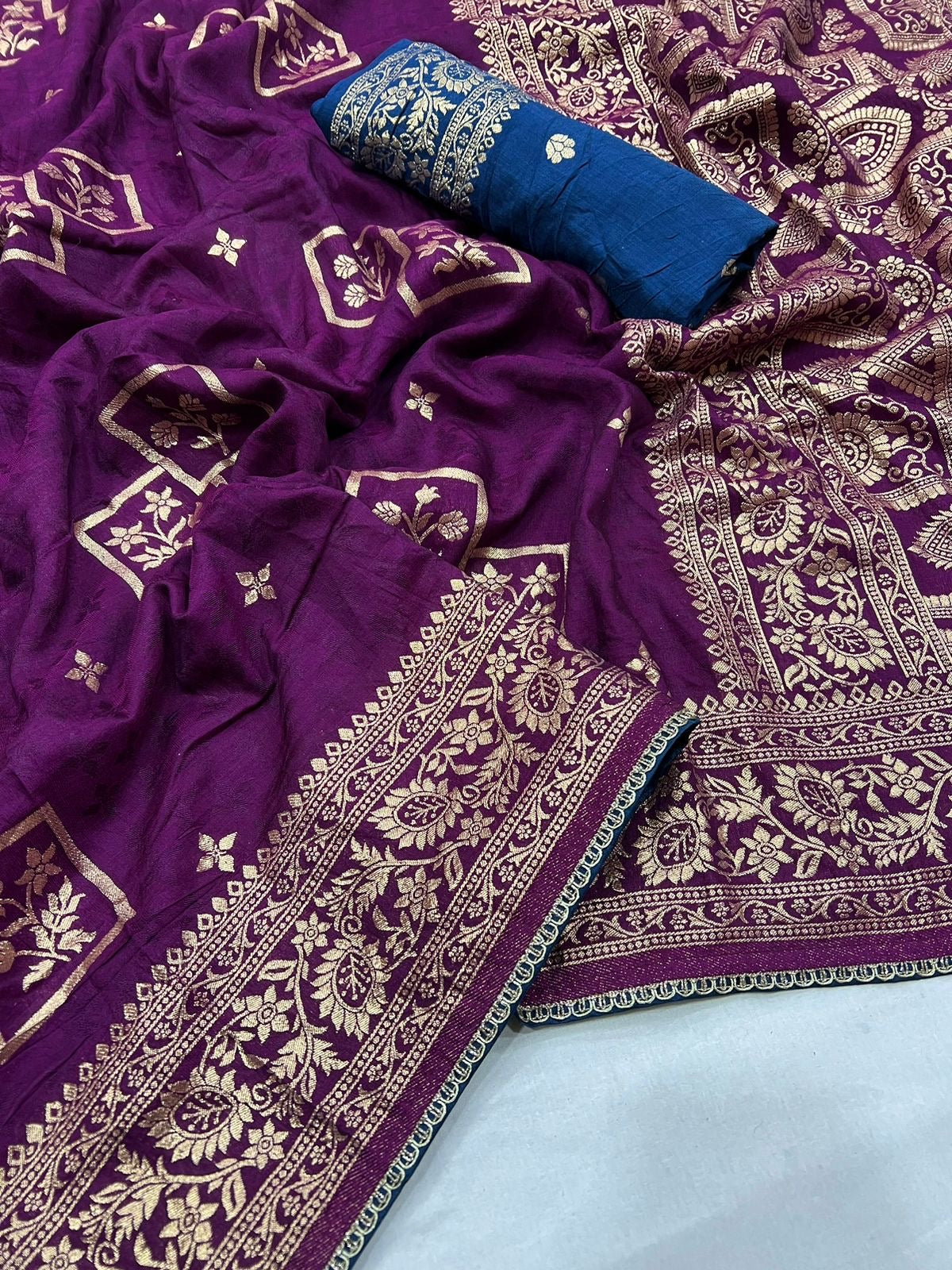 Muslin Silk zari saree