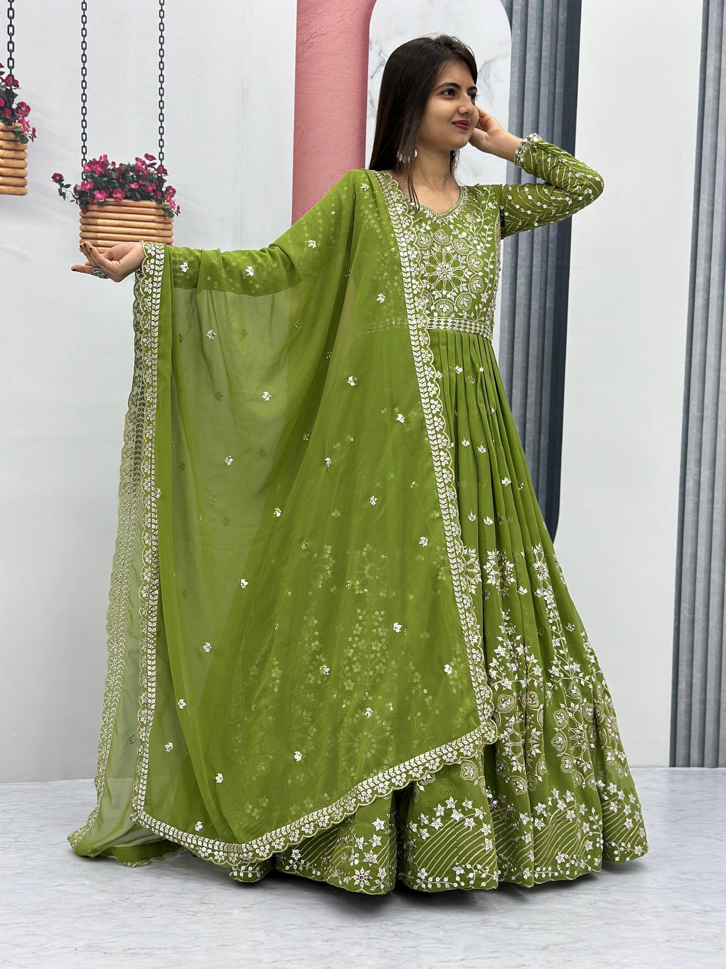 Heavy Fox Georgette gown