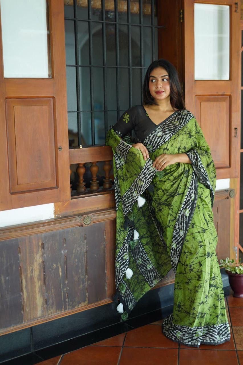 Pure Linen Saree