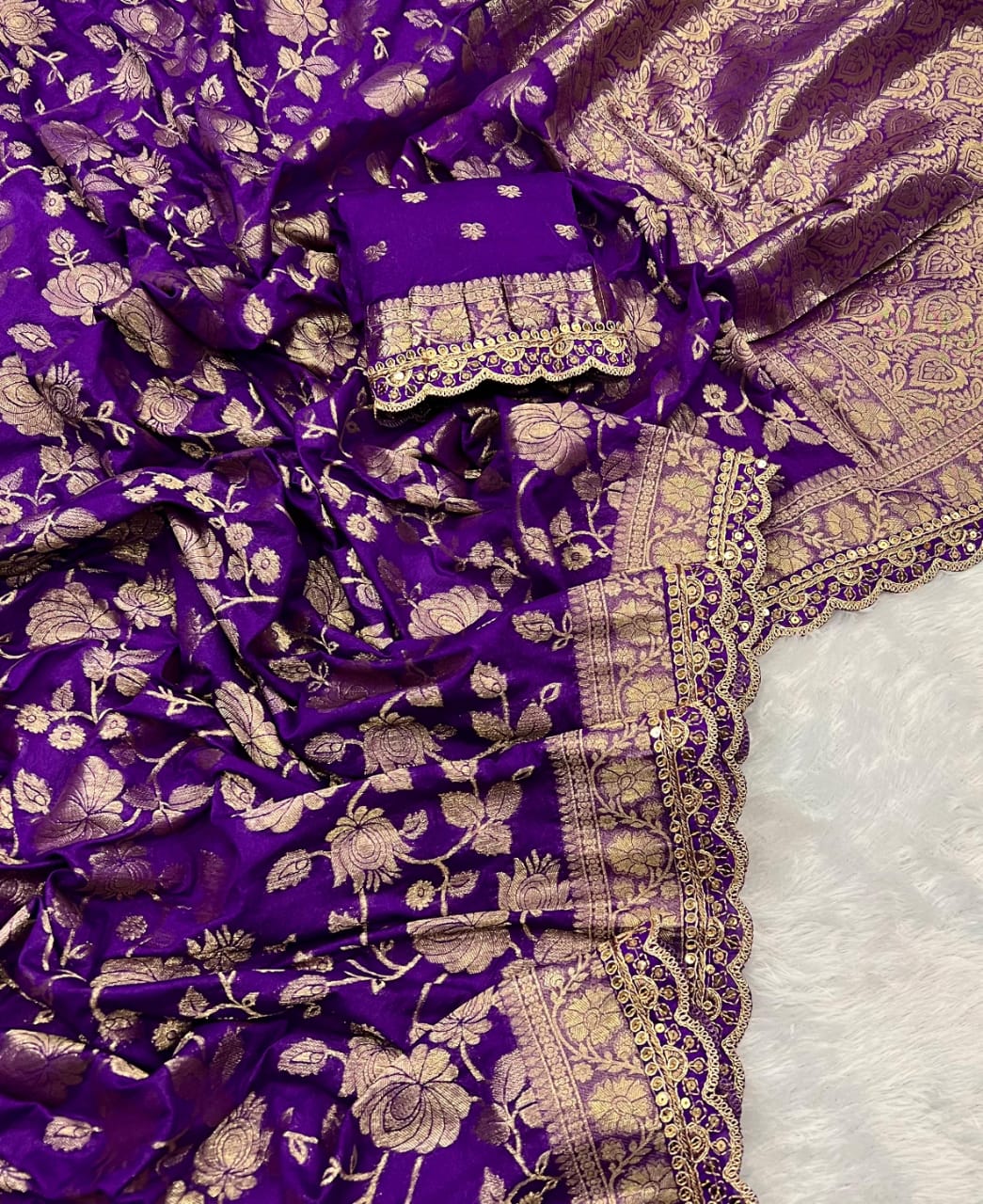 khaddi georgette designer saree in sabyasachi design