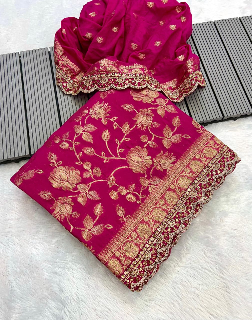 khaddi georgette designer saree in sabyasachi design