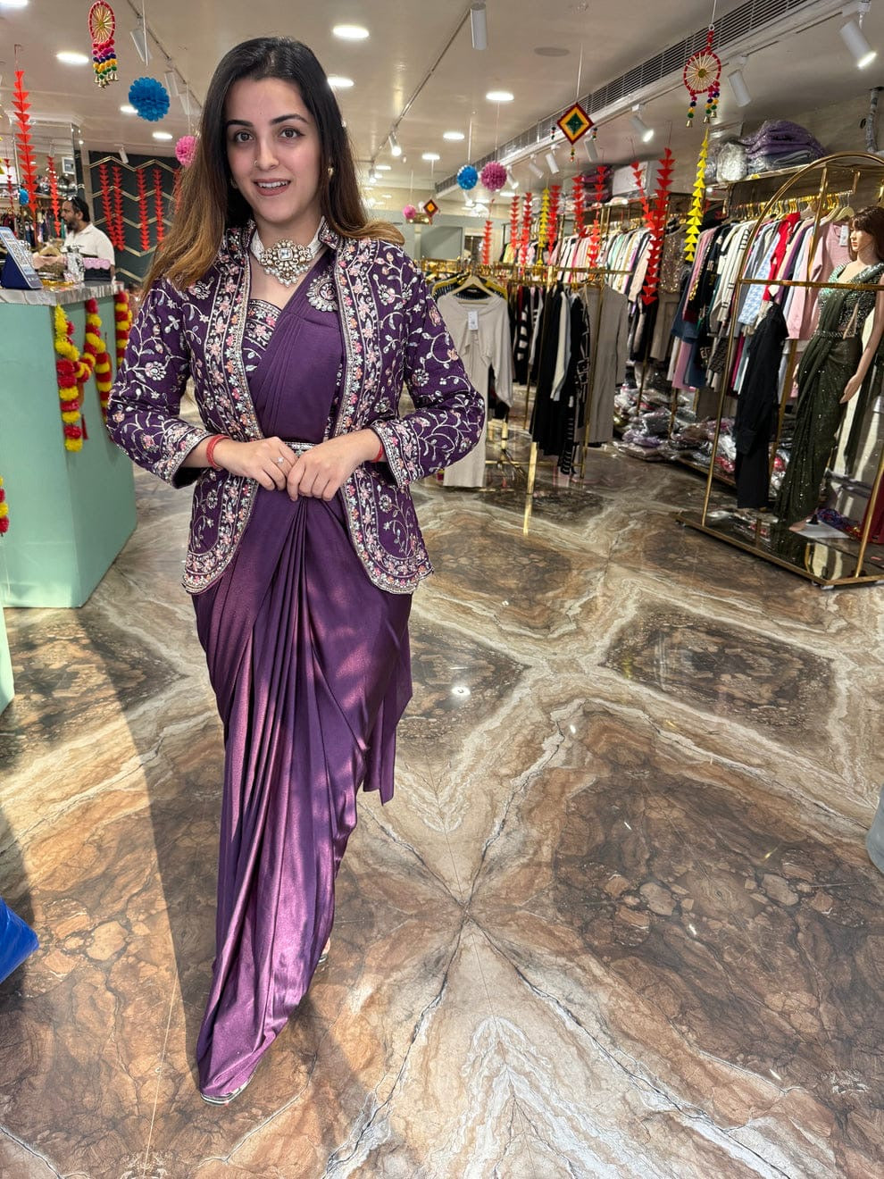 Ready To Wear Saree With Jacket