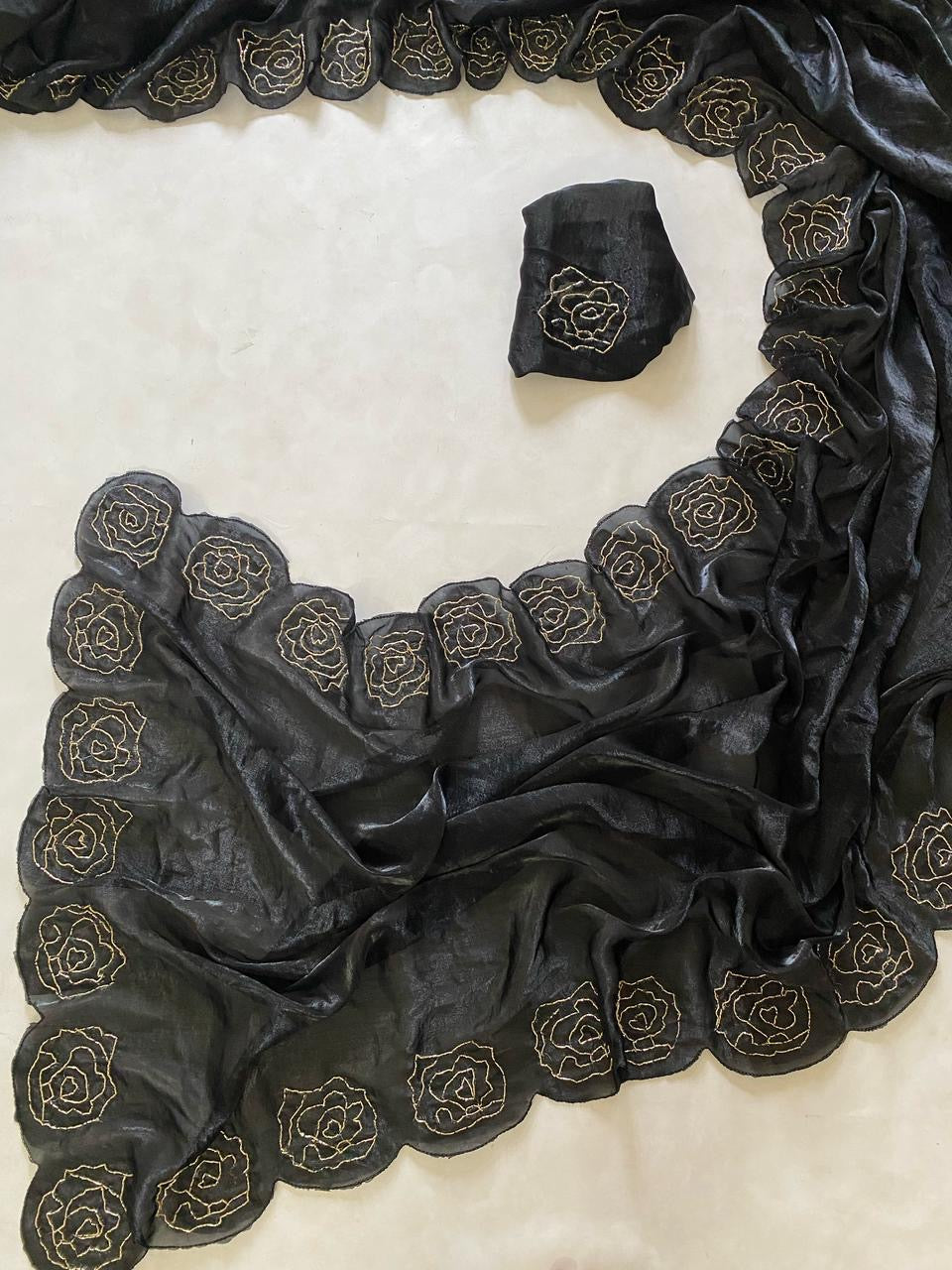 Space Silk Saree With katdana Work