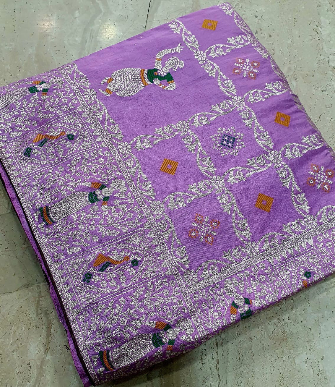 Zari Bandhej Saree
