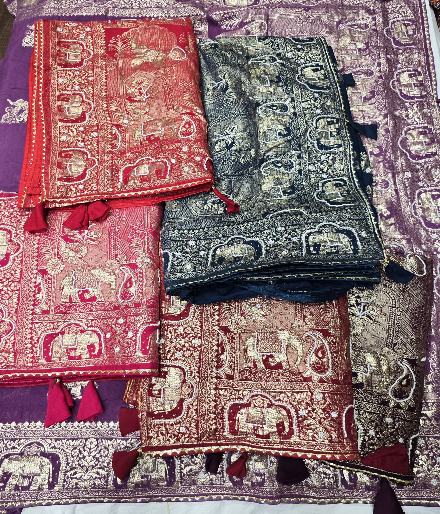 Pure Viscose Dola Fabric Saree With Beautiful Heavy Meenakari Zari Weaving