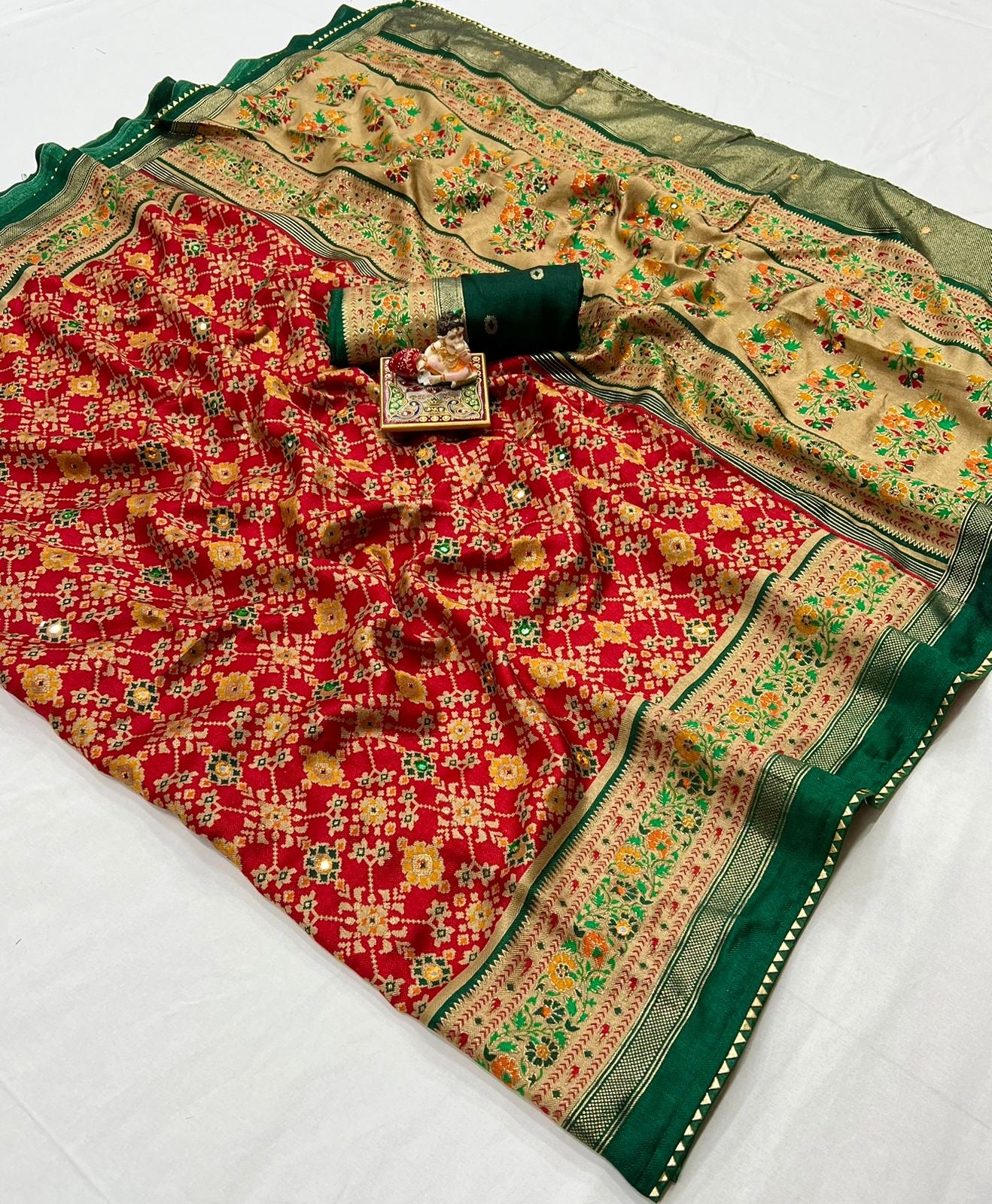 Soft Pashmina Silk Printed Saree