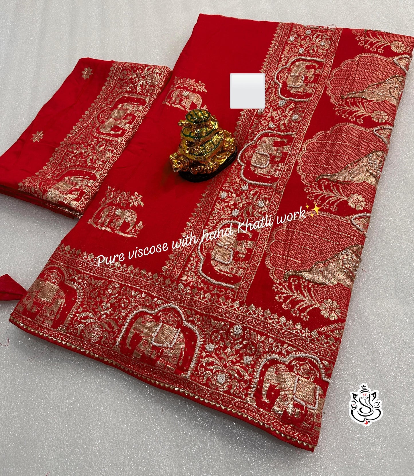 Pure Viscose Dola Fabric Saree With Beautiful Heavy Meenakari Zari Weaving
