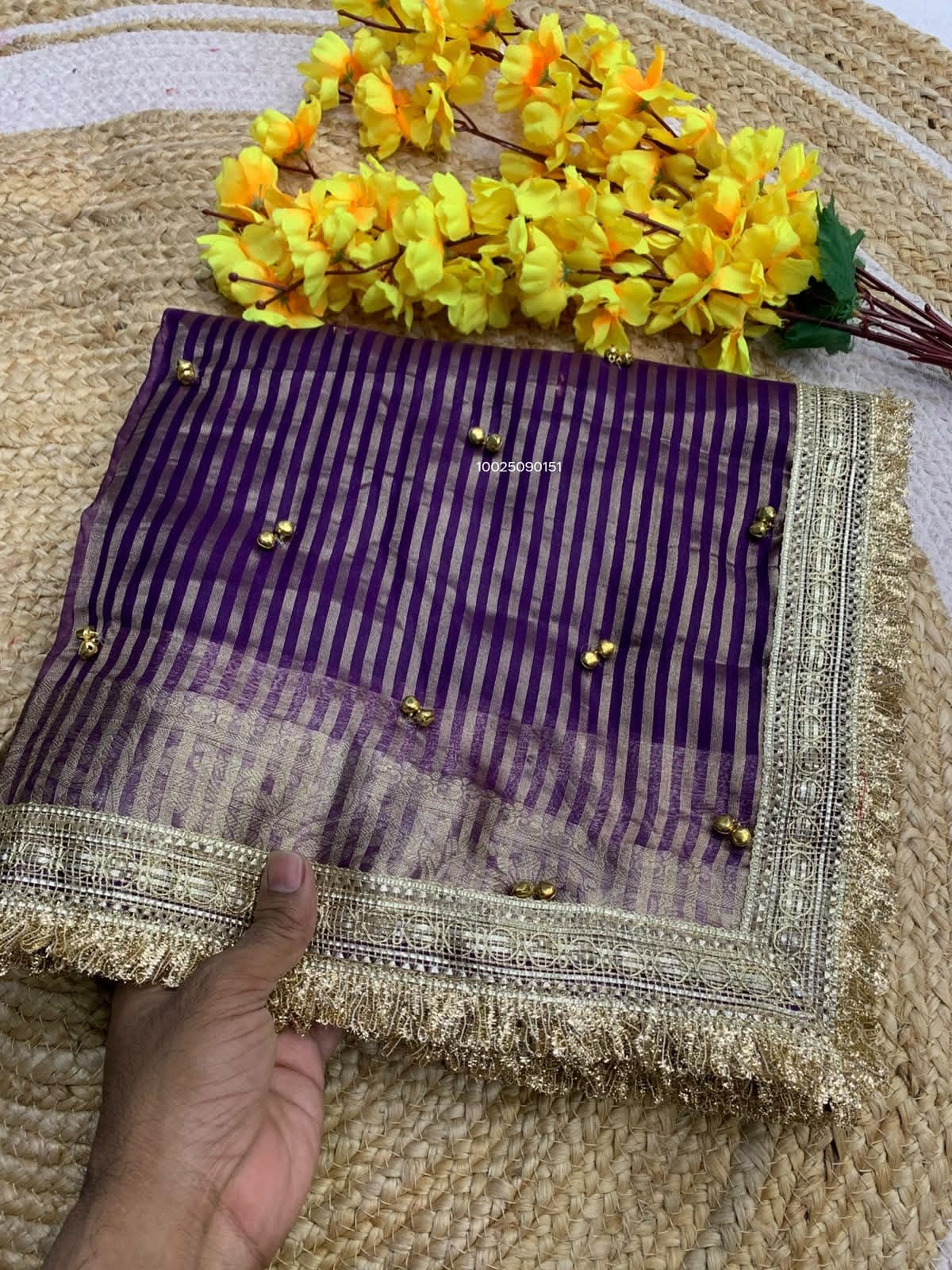 Ghunghroo organza silk saree