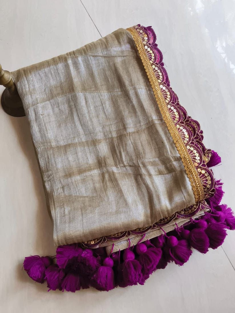 Golden Tissue Soft saree