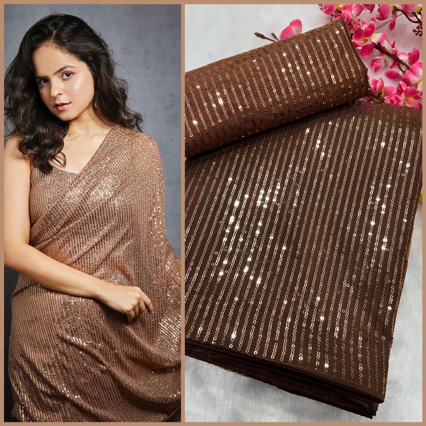 Heavy Georgette sequence saree
