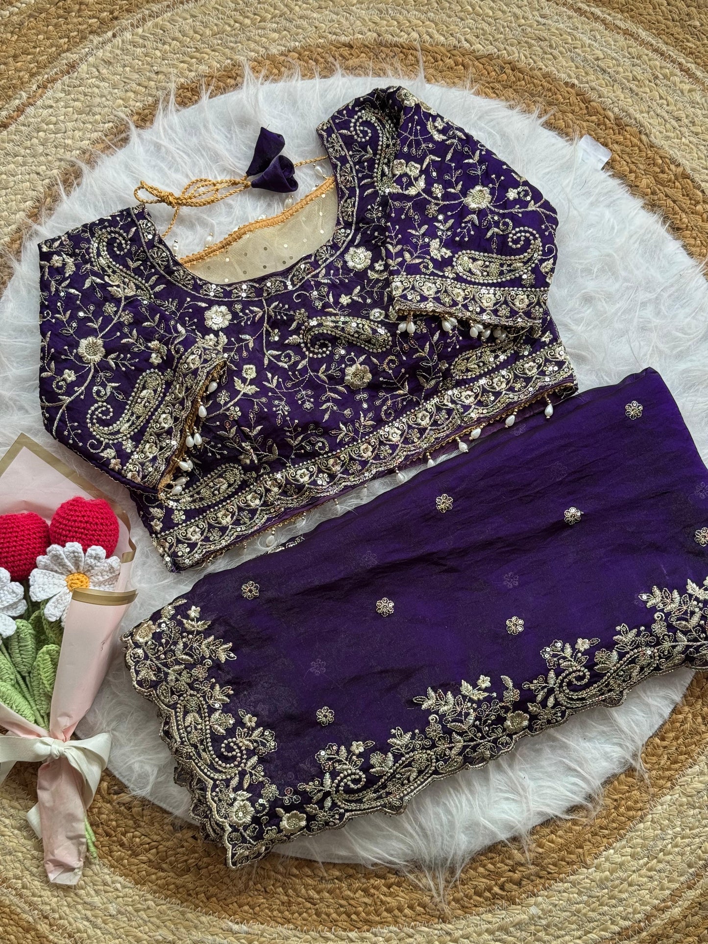 Fandy satin silk designer saree