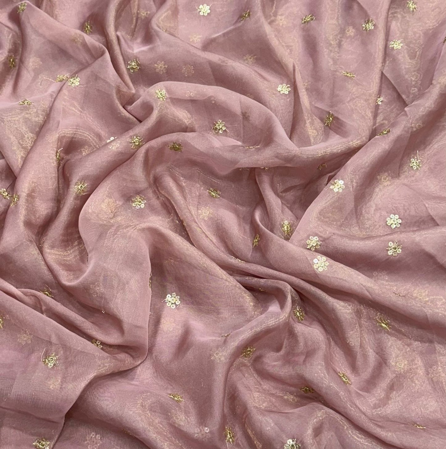 Sequins embroidery work saree