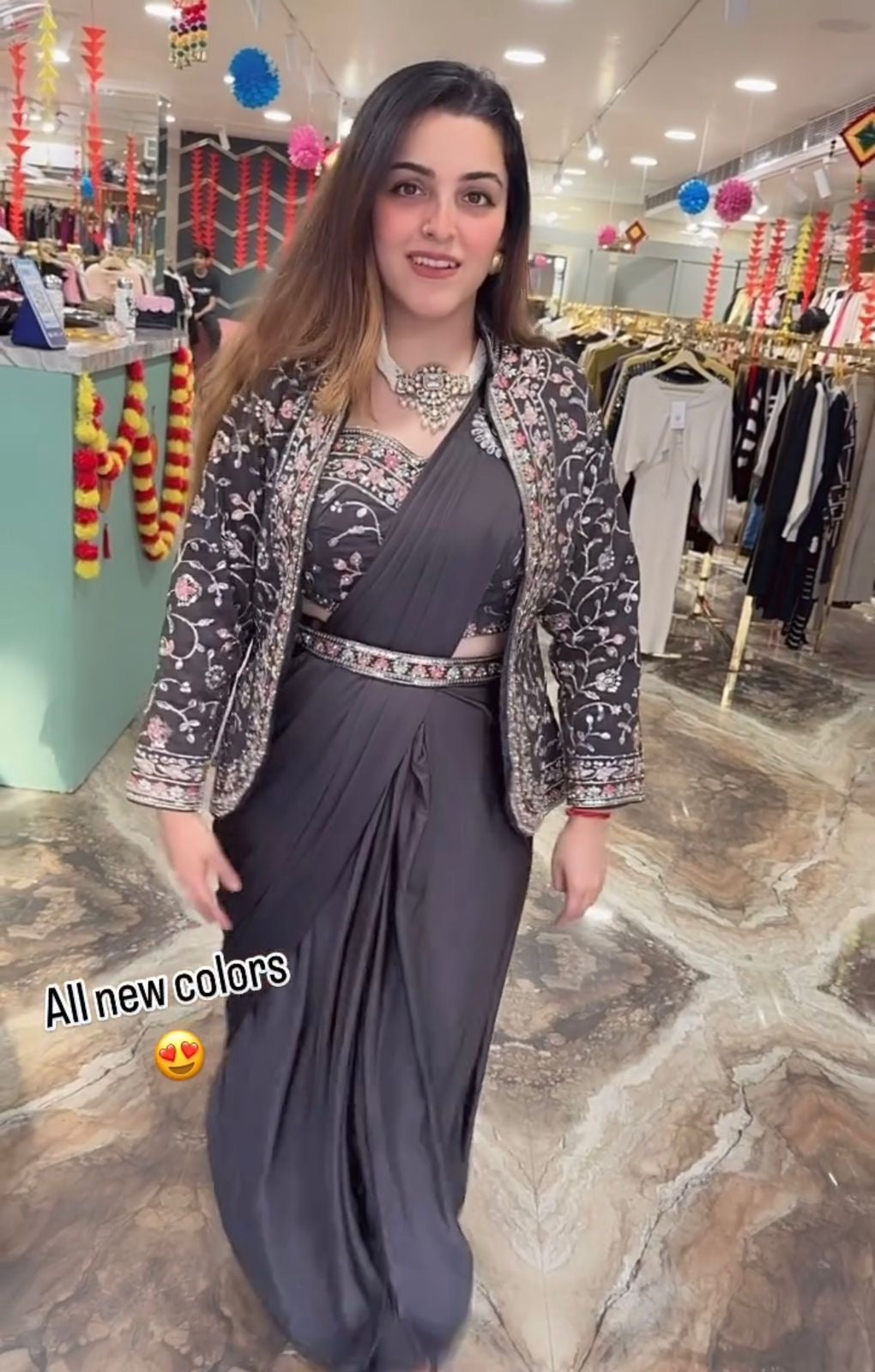 Ready To Wear Saree With Jacket