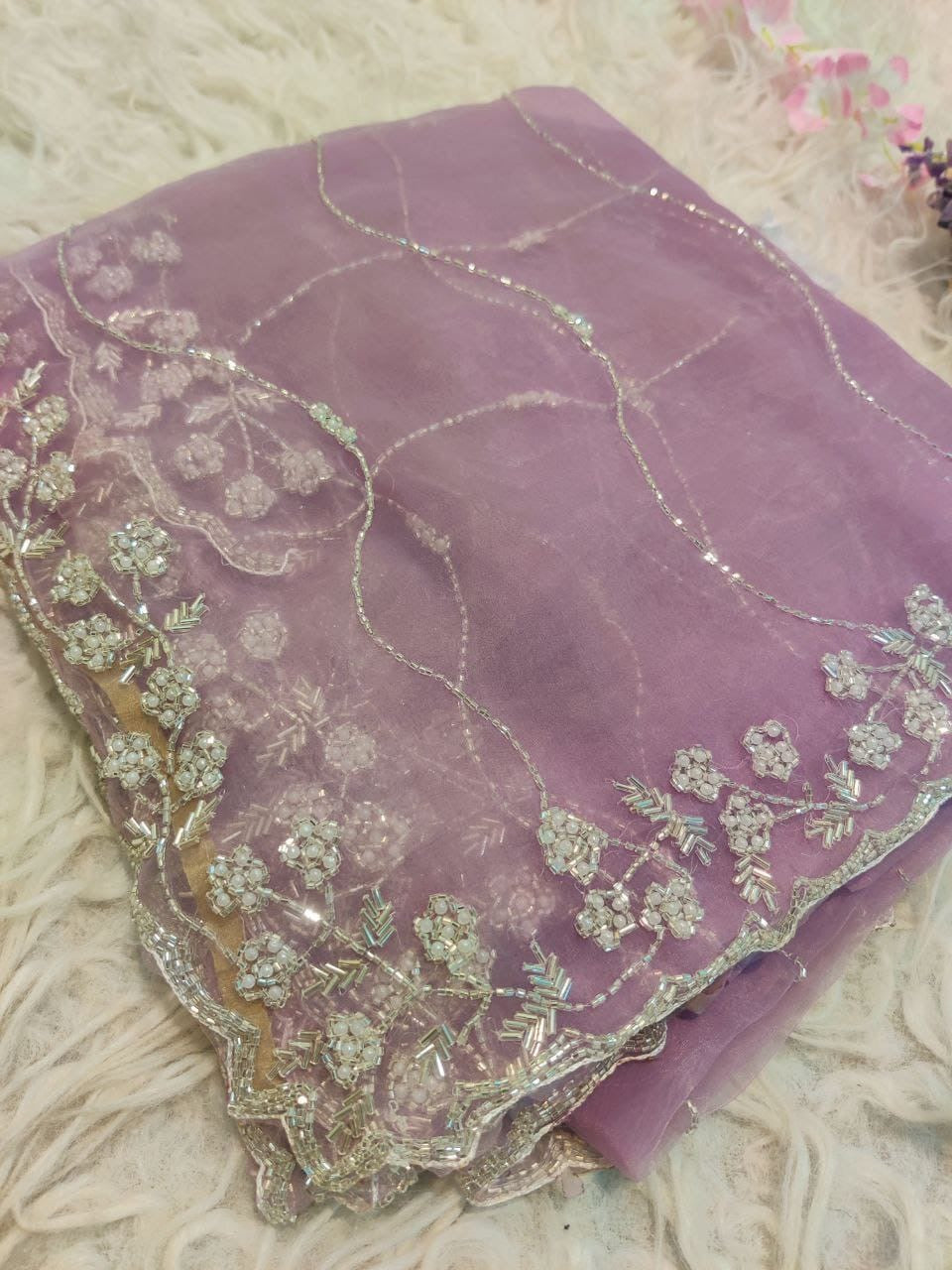 Crystal Tissue Saree