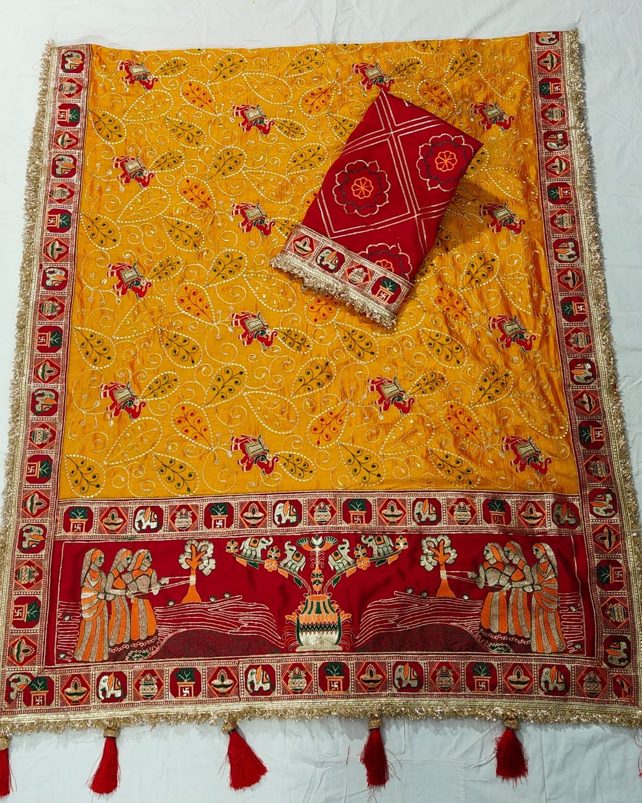 Heavy Vichitra Silk saree