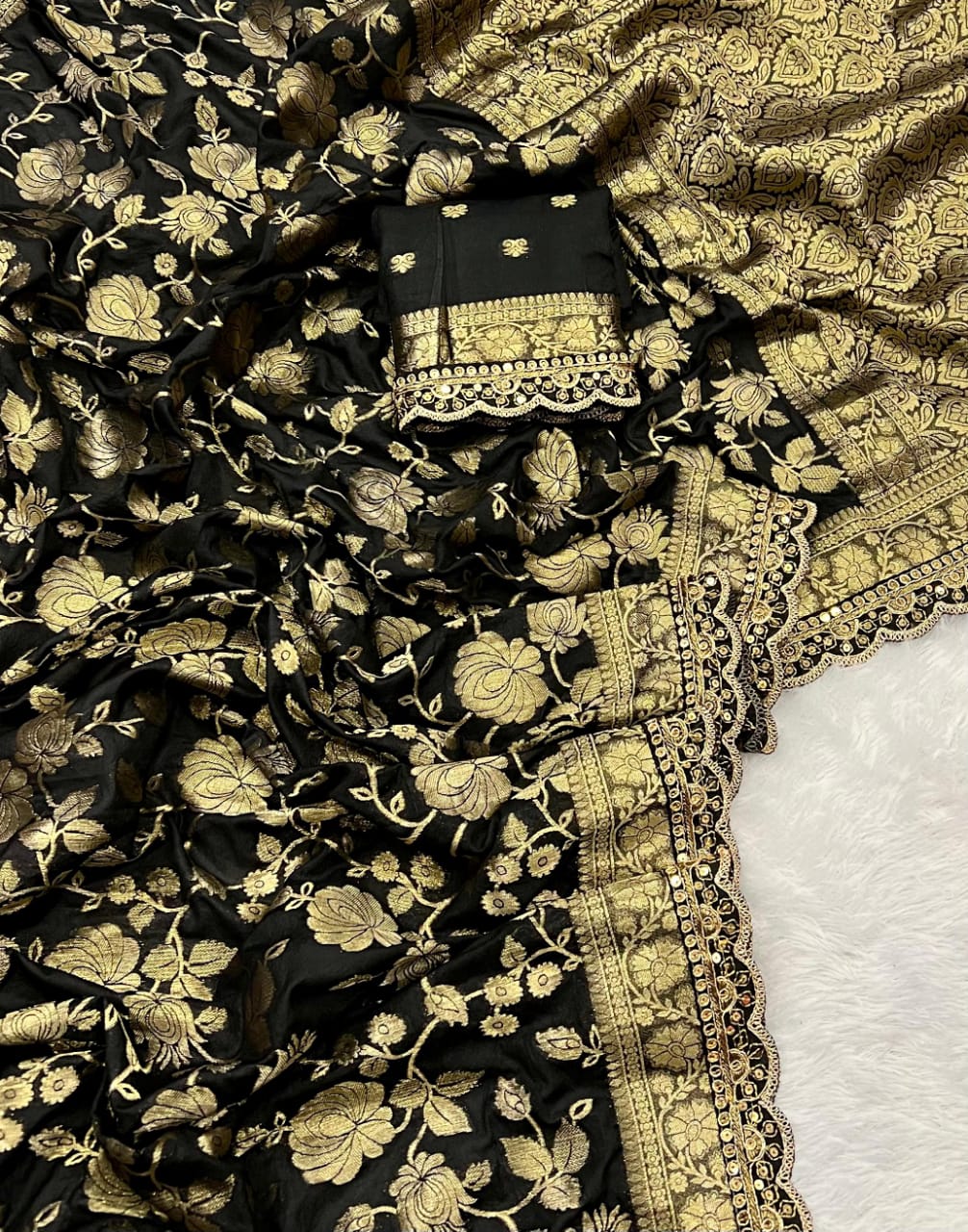khaddi georgette designer saree in sabyasachi design