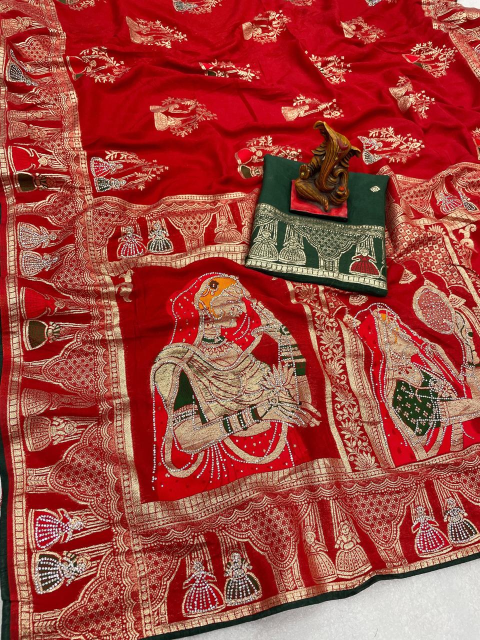 Dulhan Dola Viscose Silk with sirowski work