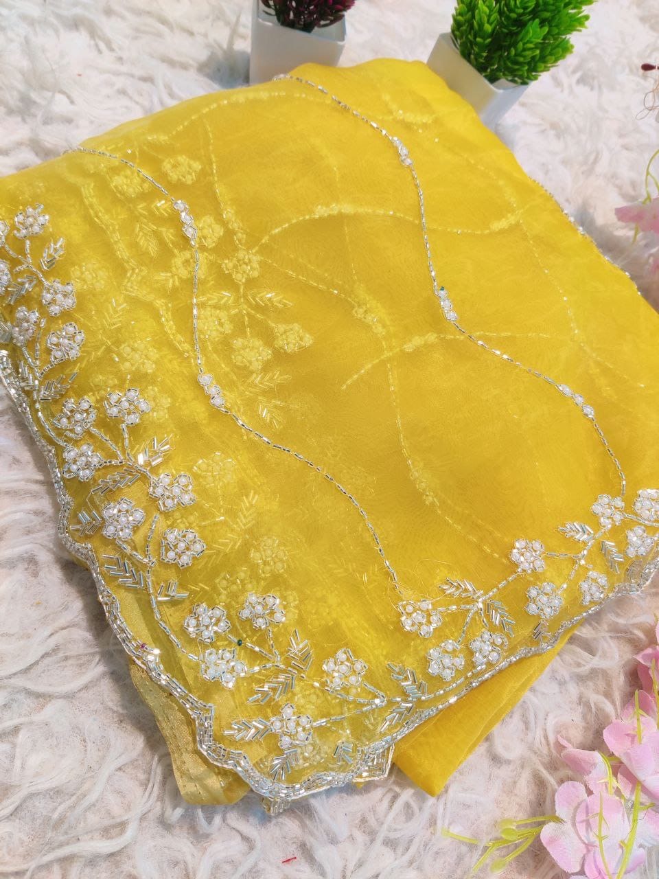 Crystal Tissue Saree