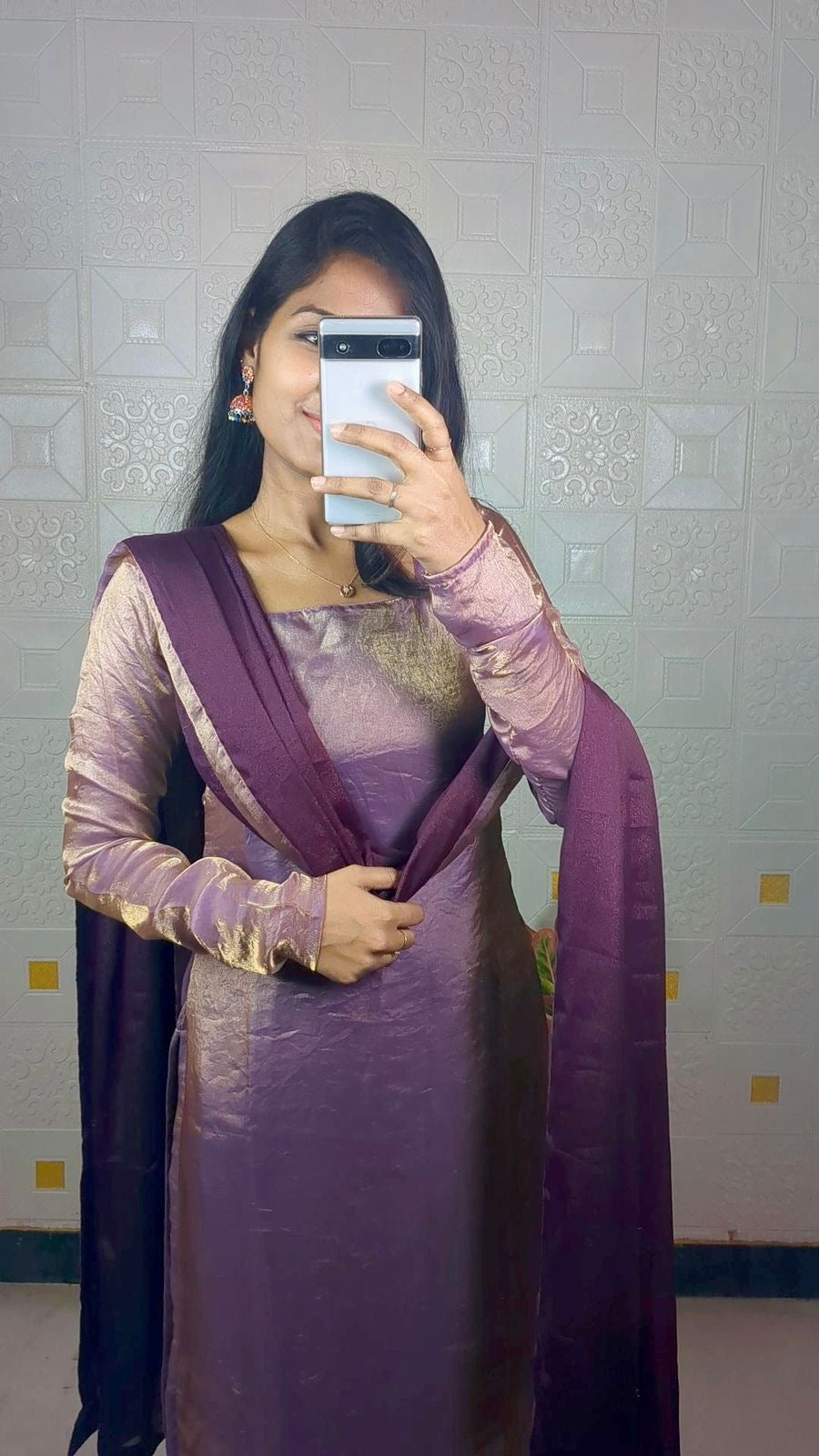 Soft space silk suit set
