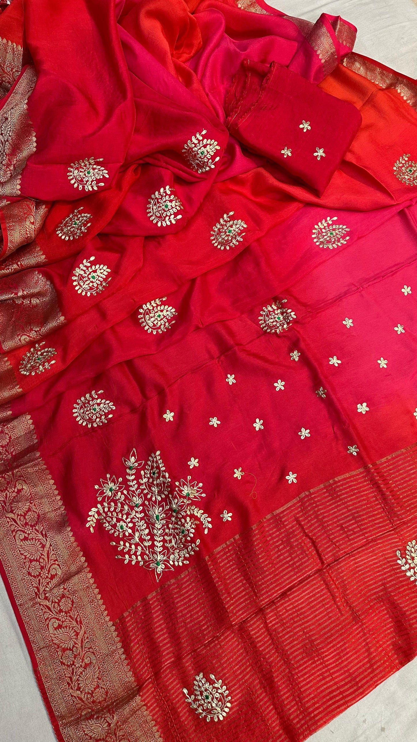 Fabric pure moonga silk jari saree