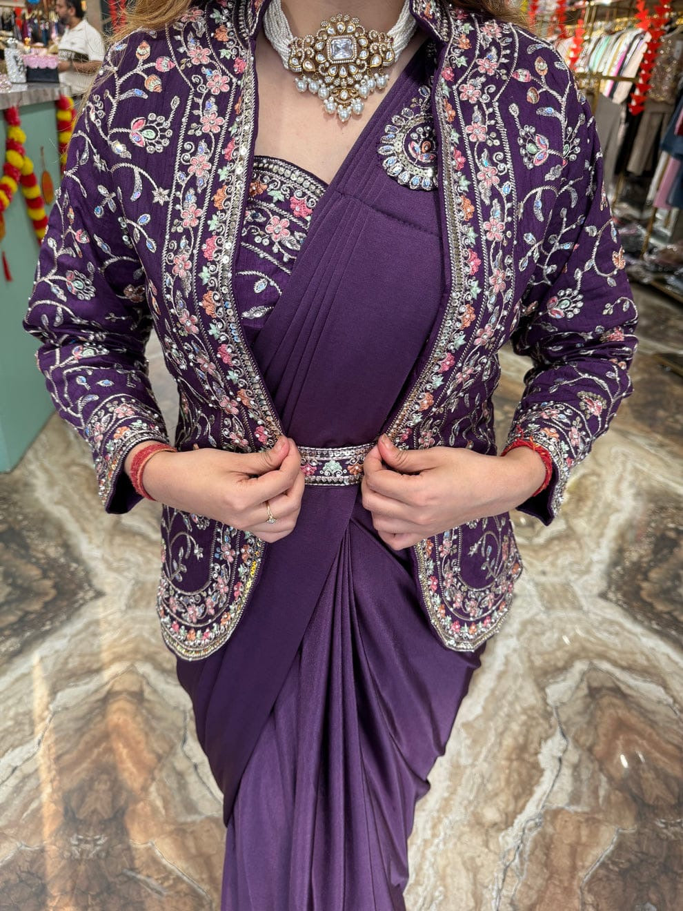 Ready To Wear Saree With Jacket