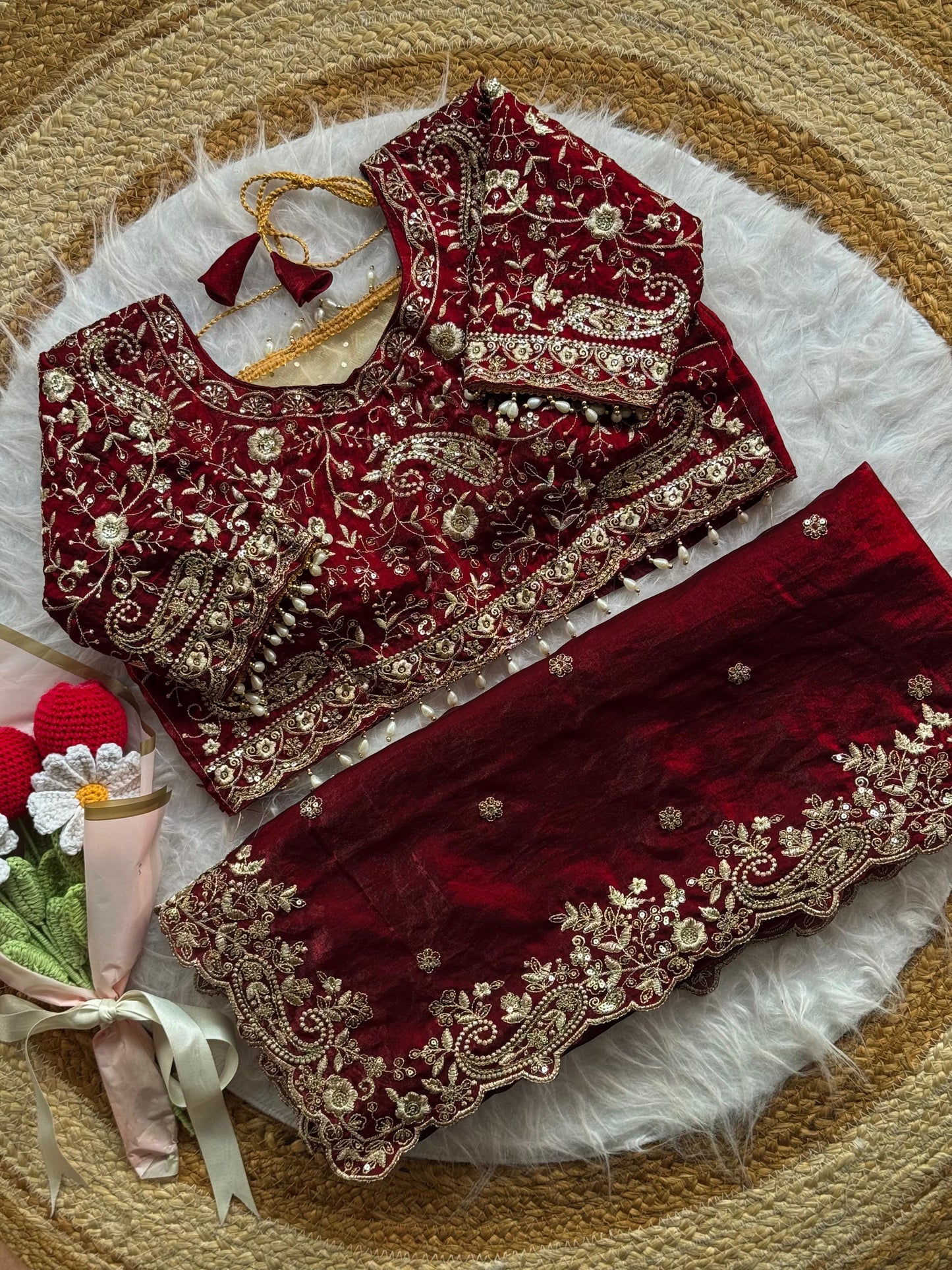 Fandy satin silk designer saree