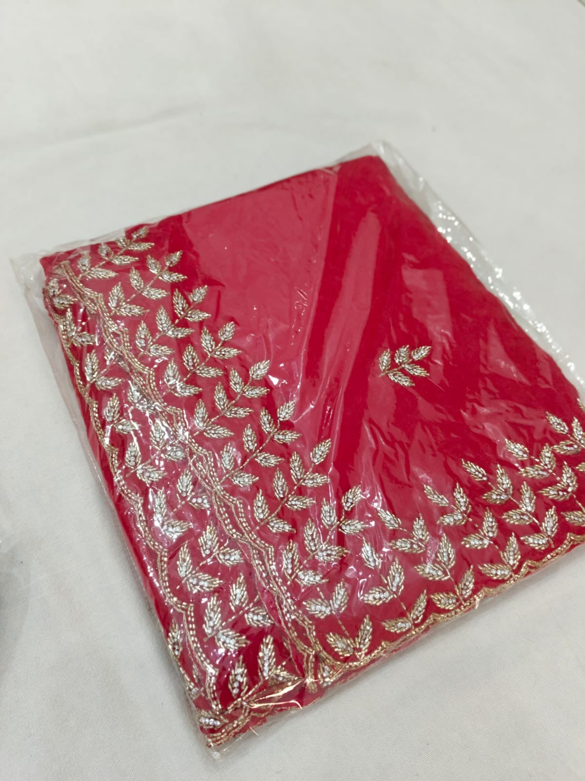 Fendi fabric with diamond stone handwork
