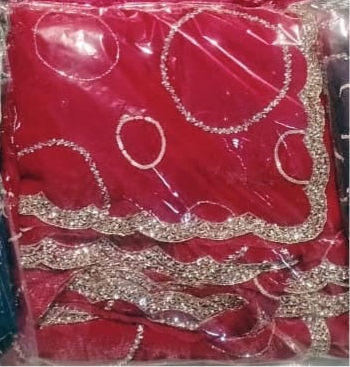 Fendi fabric with diamond stone handwork