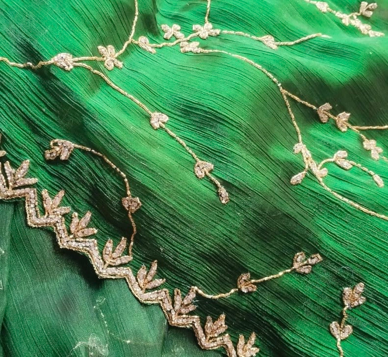 Jimmy choo designer saree with diamond stone handwork