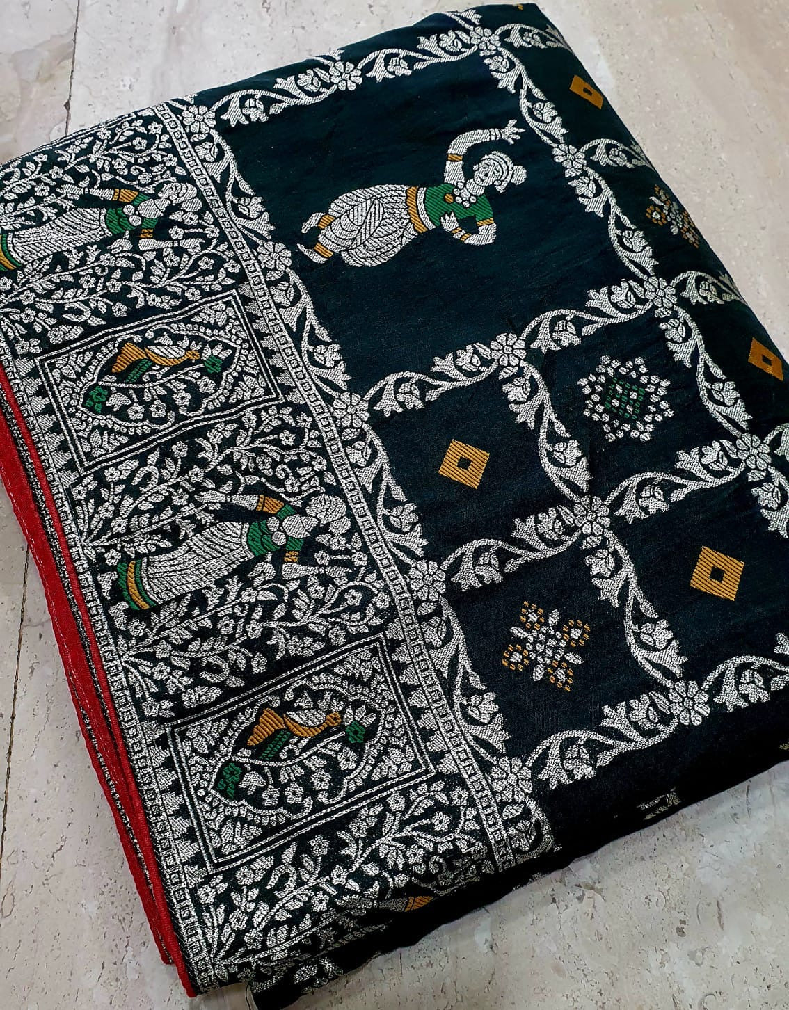 Zari Bandhej Saree